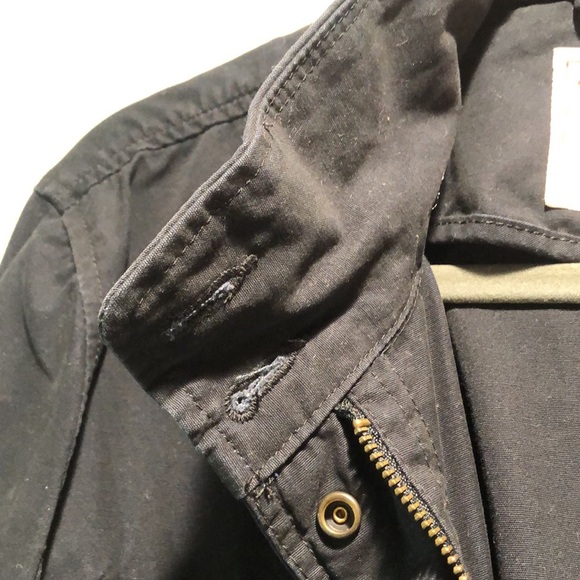 Levi’s women’s black canvas multi pocket jacket snaps and zipper closure L - Picture 6 of 11